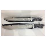 Two stainless steel knives made in Japan