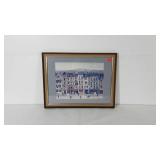 Michael Delacroix print, framed and matted, 20" x