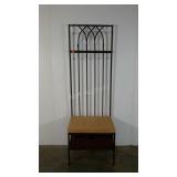Hall tree, seating and storage, 72" tall