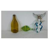 Glasswork sun catchers angel has a cracked piece