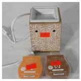 Scentsy wax warmer and two packs of wax cubes