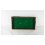 Display case wooden with glass front 22x12x2
