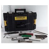 Stanley toolbox and contents, includes sockets,