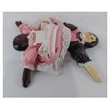 Topsy-turvy fabric doll