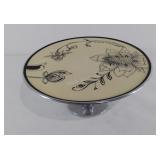 Gorham metal cake stand, 13" in diameter