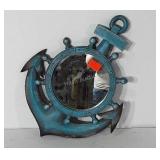 Nautical anchor wall mirror, 16"