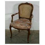 French Provencal caned back arm chair