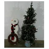 Holiday decor, 57" prelit Christmas tree,