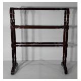 Wooden quilt rack, shows wear, 28" x 32"
