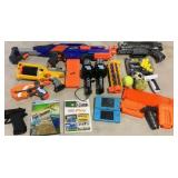 Toys, several nerf guns and accessories, Daisy