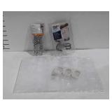 Clear poly shower curtain with decorative shower