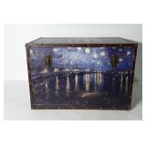 Starry night trunk, 15.5" x 15.5" x 23.5"