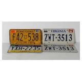 License plates, includes two Pennsylvania plates