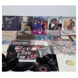 Large group of vinyl records, includes vinyl box
