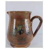 Pottery pitcher from Italy, approximately 8" high