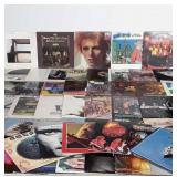 Large group of rock vinyl records, includes