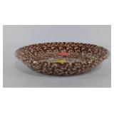 Gerald Henn spongeware pie plate, marked, 9.5" in