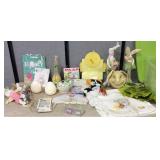 Two Storage totes with new Easter decor, light up