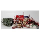 Christmas decor, includes Garland, dog collars,