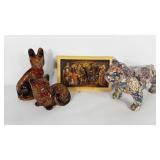 Decor group, Ivorex wall plaque, two ceramic