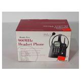 Hands-free 900 MHz Headset phone in box