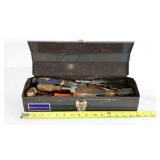 Master Mechanic metal toolbox with various t