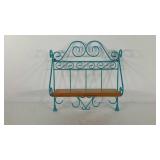 Home decor metal and wooden shelf 14x16