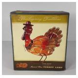 Cracker Barrel Stained Glass Turkey Lamp, sealed