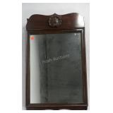Mahogany framed wall mirror, 22x39