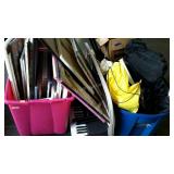 Skid lot: includes painted canvases, Sony