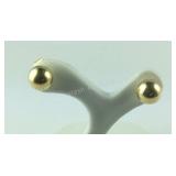 14k gold ball stud earrings