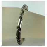 Sterling silver twisted rope bracelet 29.3g