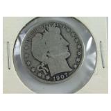 1907 barber half dollar