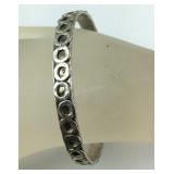 Sterling silver bracelet with circle design