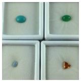 Four assorted gemstones