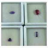 Four assorted gemstones