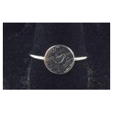 Sterling silver size 10 songbird ring