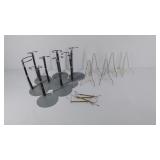 Group of 5 acrylic plate display stands, 8