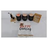 Group of Fall Decor items, new unused, scented