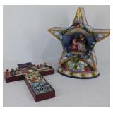 Two Jim Shore Christmas decorative items