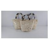 Three ladies handbags
