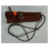 Leather gun holster with belt loop