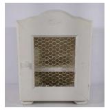 Hangable wooden shelf with door & legs, does need