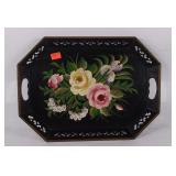 Tole painted metal tray