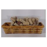 Basket with wine corks