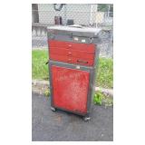 Test Rite Tool Cabinet with 3 drawer top Chest,