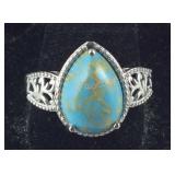 Size 10 mojave blue turquoise 5ct platinum bond