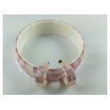 7.25in handcrafted pink mother of pearl shell