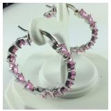 13.2 ct simulated pink diamond inside out