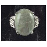 Size 7 fire labradorite 12.2ct solitaire platinum